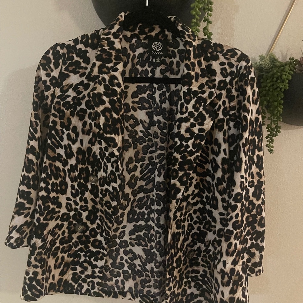 Nordstrom Cheetah Blazer Light Cute
